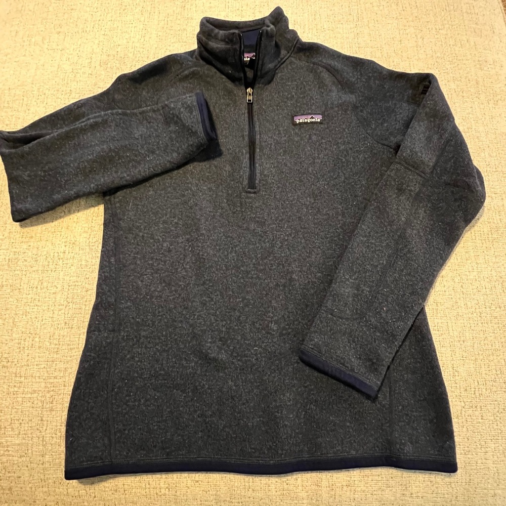 Patagonia Better Sweater 1/4 Zip Fleece Pullover Navy Blue Women's Medium